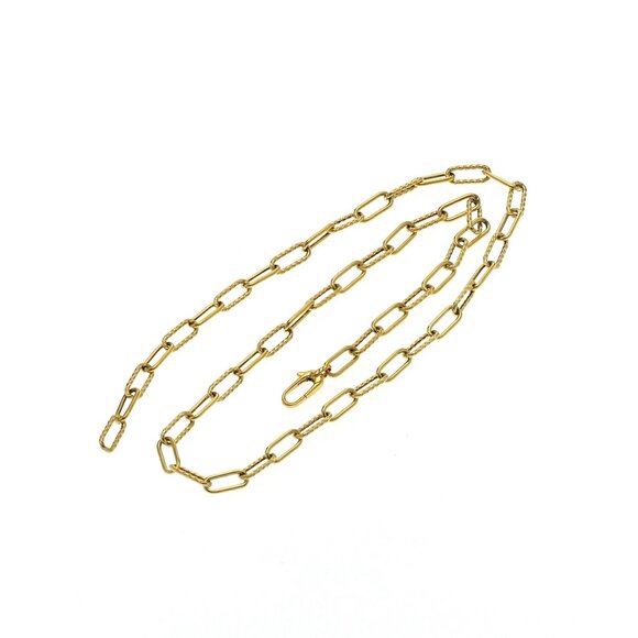 Auth David Yurman 18K Yellow Gold Madison 4 mm Chain Necklace Size 18" - Picture 4 of 5